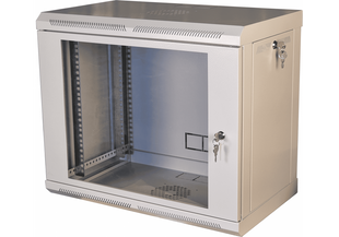 Шафа телекомунікаційна 19" VAGO 9U настінна двері акрил сіра (505х600х350) 2000000288734YT фото