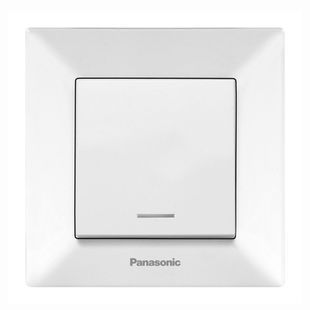 Выключатель Panasonic Arkedia Slim одноклавишный с подсветкой, белый 2000000228501YT фото