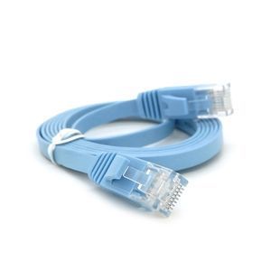 Патч-корд литий плоский WEEPDA UTP RJ45 Cat 6 1.5m синій до 1 Гбіт/с 250 МГц 2000000400099YT фото
