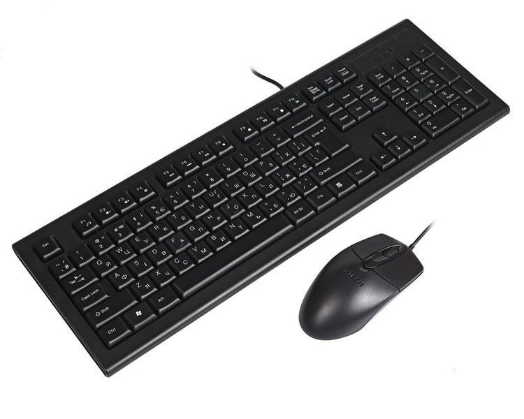 Комплект A4Tech клавиатура+мышь KR-85+OP-720, USB, Чёрная 1603829EDG фото