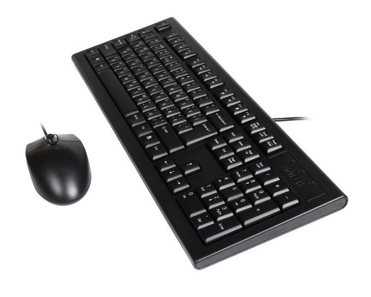 Комплект A4Tech клавиатура+мышь KR-85+OP-720, USB, Чёрная 1603829EDG фото