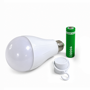 Світлодіодна LED лампа E27 15W з акумулятором 18650 eve1937 фото