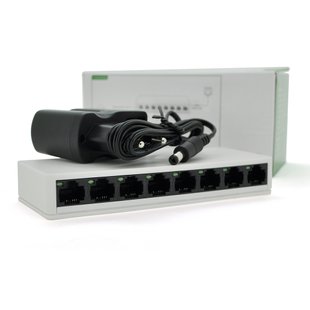 Комутатор PIX-LINK LV-SW08 8 портів Ethernet 10/100 Мбіт/сек, BOX Q100 5C7597E07634 фото