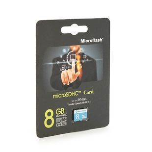 Карта памяти Microflash Micro SD скорость передачи данных 28MB/s, class10, 8G 2000000104362YT фото