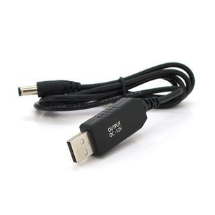 Кабель для роутера 5.5/2.5(5.5/2.1)mm(M) => USB2.0 (Out:12V) 1м Black OEM 2000000298863YT фото