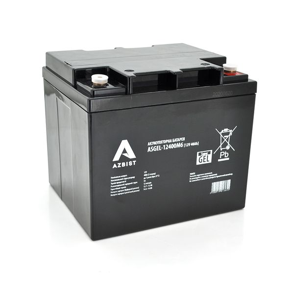 Аккумулятор AZBIST Super GEL ASGEL-12400M6, Black Case, 12V 40.0Ah (196 x165 x 173),11,8kg Q1/96 8684022E6D00 фото