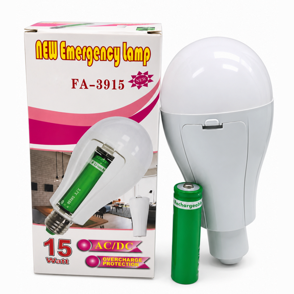 Світлодіодна LED лампа E27 15W з акумулятором 18650 eve1937 фото