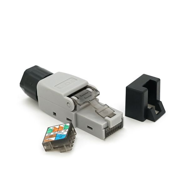 Коннектор RJ-45 быстрого монтажа 8P8C UTP Cat-6 (разборной, безинструментальный) серый, цена за 1 шт 2880000423652YT фото