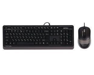 Комплект проводная клавиатура с мышью A4Tech Fstyler F1010, USB, черный+серый цвет 1604053EDG фото