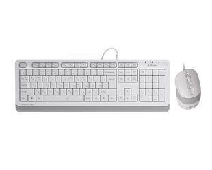 Комплект проводная клавиатура с мышью A4Tech Fstyler F1010, USB, белый цвет 1604056EDG фото