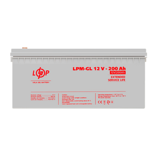 Акумулятор гелевий LPM-GL 12V - 200 Ah 4156LP фото