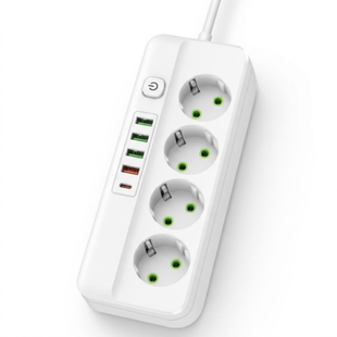 Сетевой фильтр-удлинитель QL-1092u 4 розетки 4-USB 1-Type-C белый 900000000031IMP фото