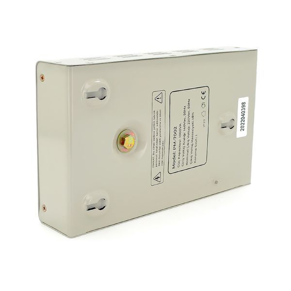 Стабілізатор напруги настінний релейний POWERMASTER SW-1000 1000W LED 6 ступенів 140-260V 220 &plusmn; 7% 2 Shuko Метал Білий 2000000067322YT фото
