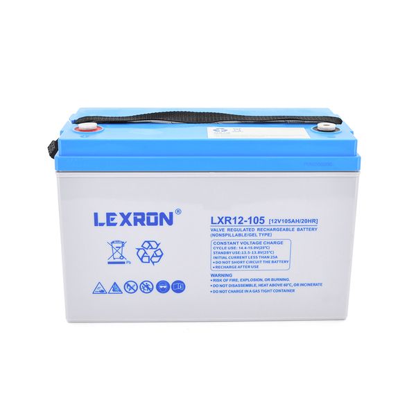 Акумуляторна батарея Lexron LXR12-105 GEL 12V 105AH DEEP CYCLE (330 x 171 x219) 30 kg 5E207E890B19 фото