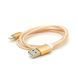 Магнітний кабель USB 2.0/Lighting 1m 2А індикатор заряду тканинна оплетка знімник Gold Blister ( під наконечник 1938 ) 2000000091662YT фото 3