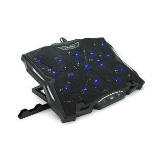 Подставка под ноутбук IceCoorel K12, 10-17", 15*60mm 2500&plusmn;10% RPM, корпус пластик+алюминий,TYPE-C+USB, 400x305x39mm, Black, Box,Q10 2000000356686YT фото