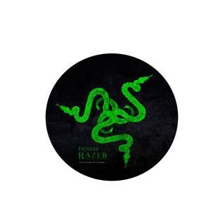 Коврик 220*220 мм тканевой RAZER 12 с боковой прошивкой (круглый), толщина 3 мм, цвет Black/Green, Пакет 2000000357621YT фото