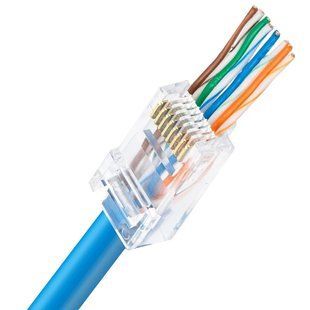 Коннектор UTP RJ45 кат. 5e зі сквозними отворами 100 шт 99-10032816VIAT фото