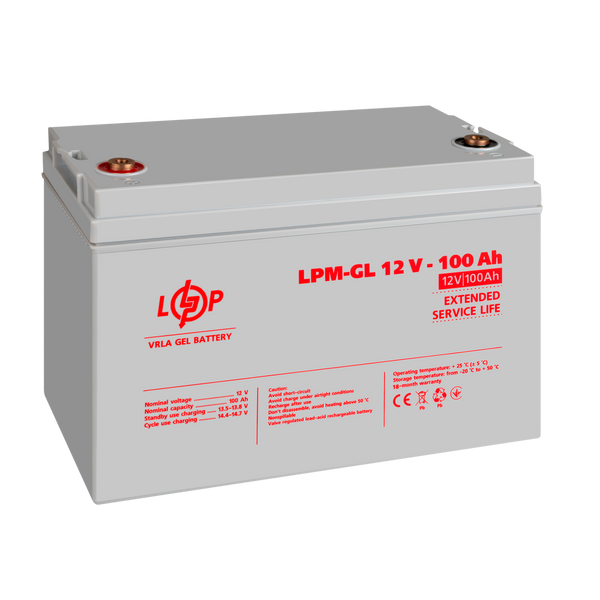 Акумулятор гелевий LPM-GL 12V - 100 Ah 3871LP фото