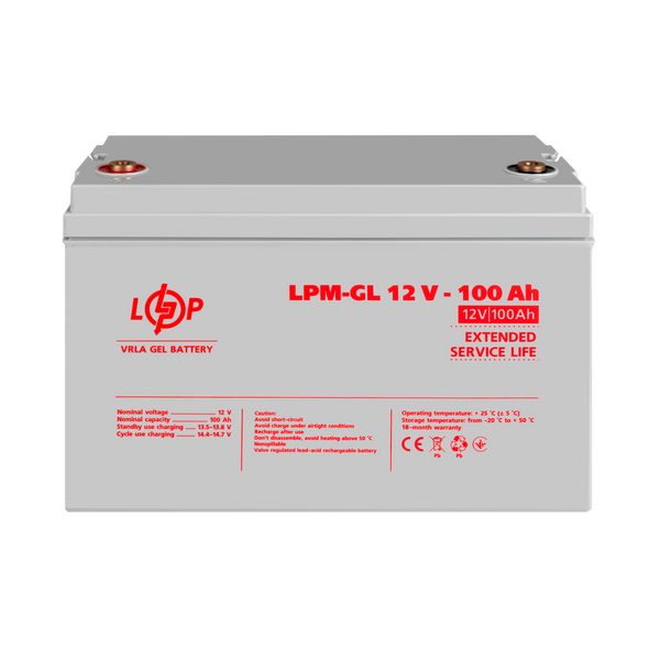 Акумулятор гелевий LPM-GL 12V - 100 Ah 3871LP фото