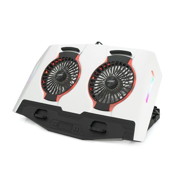 Подставка под ноутбук IceCoorel N9, 10-18", 2*125mm 1400&plusmn;10% RPM, корпус пластик+алюминий, 2xUSB 2.0 + LCD display, 461x298x52mm, Silver, Box, Q8 2000000356594YT фото