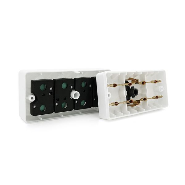 Розетка 4-х місна без заземлення Voltronic SQ-ZDB01/4 4x2.5A 250V 2300W Біла 2000000328201YT фото