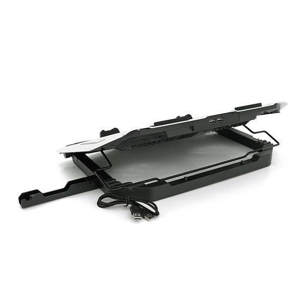 Подставка под ноутбук IceCoorel N9, 10-18", 2*125mm 1400&plusmn;10% RPM, корпус пластик+алюминий, 2xUSB 2.0 + LCD display, 461x298x52mm, Silver, Box, Q8 2000000356594YT фото
