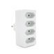 Розетка 4-х місна без заземлення Voltronic SQ-ZDB01/4 4x2.5A 250V 2300W Біла 2000000328201YT фото 1