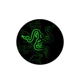 Коврик 220*220 мм тканевой RAZER 13 с боковой прошивкой (круглый), толщина 3 мм, цвет Black/Green, Пакет 2000000357614YT фото