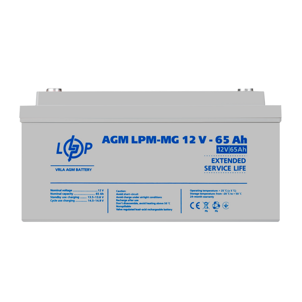 Аккумулятор мультигелевый LPM-MG 12V - 65 Ah C19CC21ED467 фото