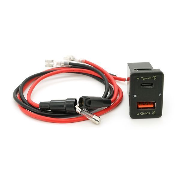 АЗУ FPUV-G, PD+QC3.0, Type-C: 30W, 5V-3A/9V-3A/12V-2.5A, USB: 18W, 5V-3.4A/9V-2A/12V-1.5A, 33x23mm, LED Green, Black 2000000378077YT фото