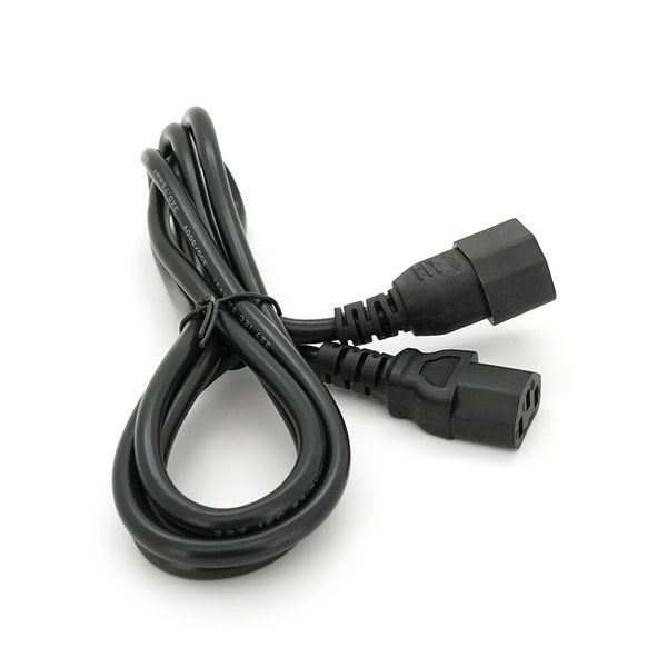 Кабель питания вторичный PC-monitor 1.8m, 0.75mm, 3pin, IEC C13-C14, OEM Q200 2000000003429YT фото