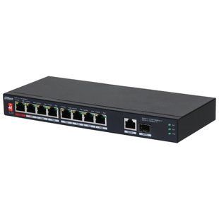 Комутатор 8 портів некерований Dahua DH-PFS3110-8ET1GT1GF-96 PoE 99-00012002VIAT фото