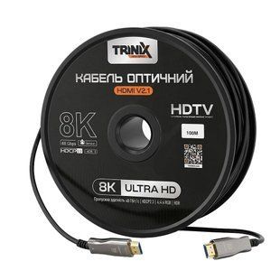 Кабель HDMI V2.1 оптический 100м Trinix AOC-HDMI8k-100m 74-00144TRIN фото