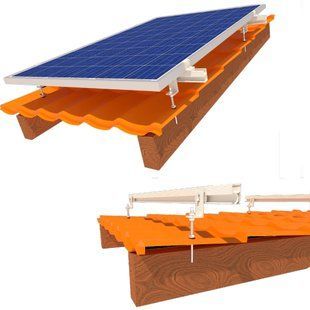 Комплект InstallKit IK-XL-M-8 кріплення 8 сонячних панелей до 1145мм металочерепиця профнастил шифер 99-00014120VIAT фото