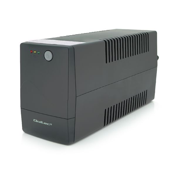 ИБП Qoltec QLT1000 (600W) Proxima-L, LED, AVR, 3st, 2xSCHUKO socket, 1x12V9Ah, metal Case DEF5763A4C84 фото