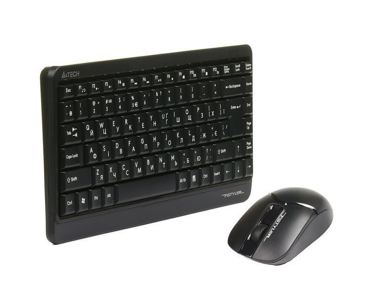 Комплект бездротовий клавіатура з мишою A4Tech Fstyler FG1112, чорний колір 1604987EDG фото