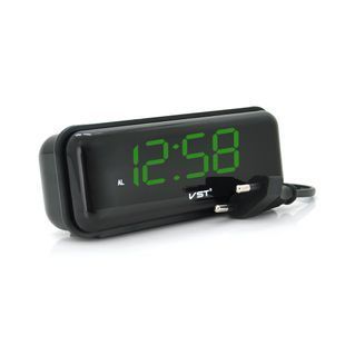 Электронные часы VST-738, будильник, питание от кабеля 220V, Green Light 2000000302461YT фото