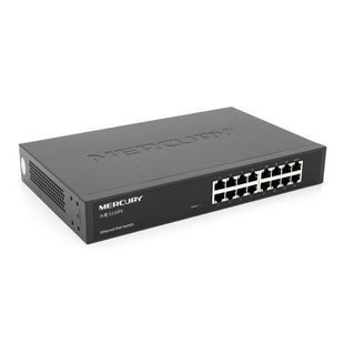 Коммутатор POE Mercury S116PS 15 портов POE 100Мбит + 1 порт Ethernet (UP-Link) 100 Мбит, БП встроенный, крепления в стойку, BOX (294*180*44) 501AFBD8D77C фото