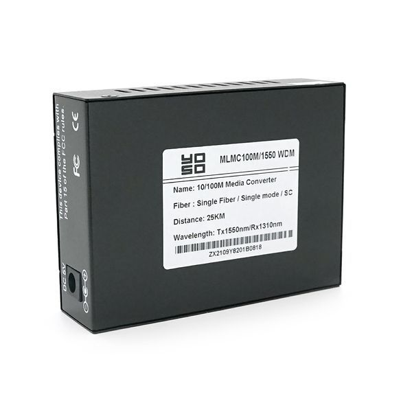 Медіаконвертер YOSO B (RTL8201) 1550 WDM одноволоконний Full/Half duplex SC 25km (0 +70&deg;C) + блок живлення 5V 1A Q50 2000000148724YT фото