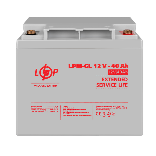 Аккумулятор гелевый LPM-GL 12V - 40 Ah 6DAE3862610B фото