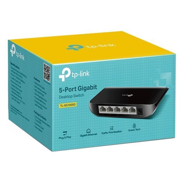 Коммутатор TP-Link TL-SG1005D 5 портов 10/100/1000 Мбит/с питание 5В DC 99-00010936VIAT фото