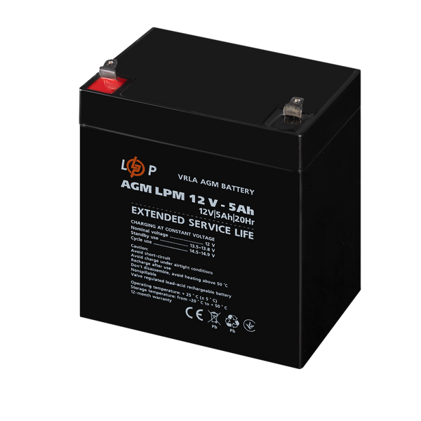 Аккумулятор AGM LPM 12V - 5 Ah 60BF1A0B24A9 фото