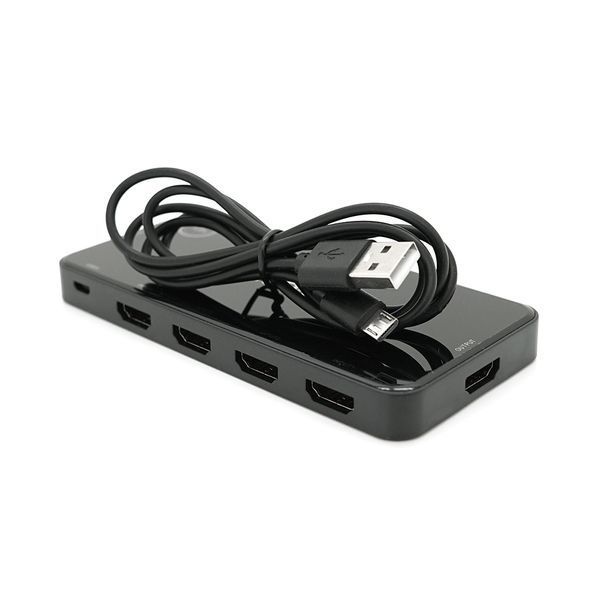 HDMI свіч VEGGIEG V-HD05 4k x 2k 5 x 1 портів з USB-кабелем і пультом дистанційного керування Black Blister 2000000199030YT фото