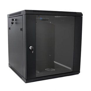 Шафа Merlion 27U, 600*450 (Ш*Г*В) мм загартоване скло, чорна, сталь 1,2мм з замком (в розібраному вигляді!!!) 73-00414TRIN фото
