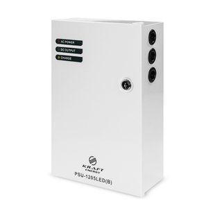 Джерело безперебійного живлення Kraft PSU-1205LED(B), DC 12В 5А 41-00030TRIN фото