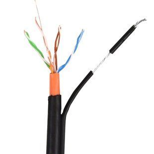 Кабель (UTP мідь зовнішній з несучим тросом) бухта 305м GoldMine GM UTP 4*2*0.5-CU PVC PE MT кат.5е 99-00016662VIAT фото
