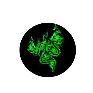 Коврик 220*220 мм тканевой RAZER 17 с боковой прошивкой (круглый), толщина 3 мм, цвет Black/Green, Пакет 2000000357515YT фото