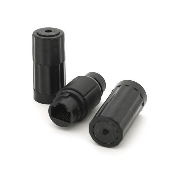 Соединитель RJ45 8P8C IP68 мама/мама RJ45 для соединения кабеля,черный, водонепроницаемый, Q100 2000000166285YT фото