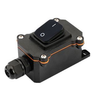 Выключатель наружного монтажа черная кнопка IP65 110-250V 20A Voltronic 2000000354897YT фото
